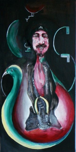 Painting titled "CHAMAN" by Jacky Levillain, Original Artwork, Other