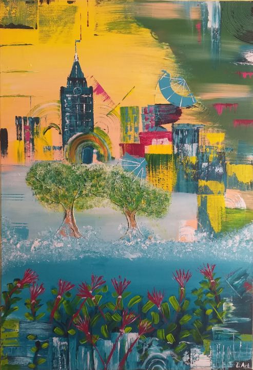 Painting titled "Summer / Summer Flo…" by Art  Levka, Original Artwork, Acrylic