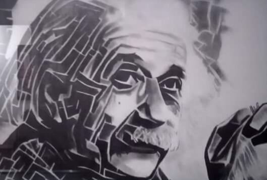 Zeichnungen mit dem Titel "Einstein" von Johanna Levy, Original-Kunstwerk, Kohle