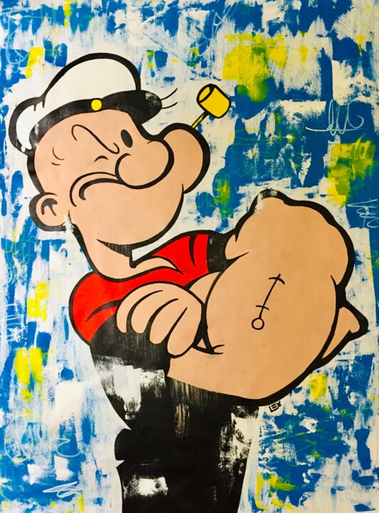 Popeye,　Painting　Lex　by　Artmajeur