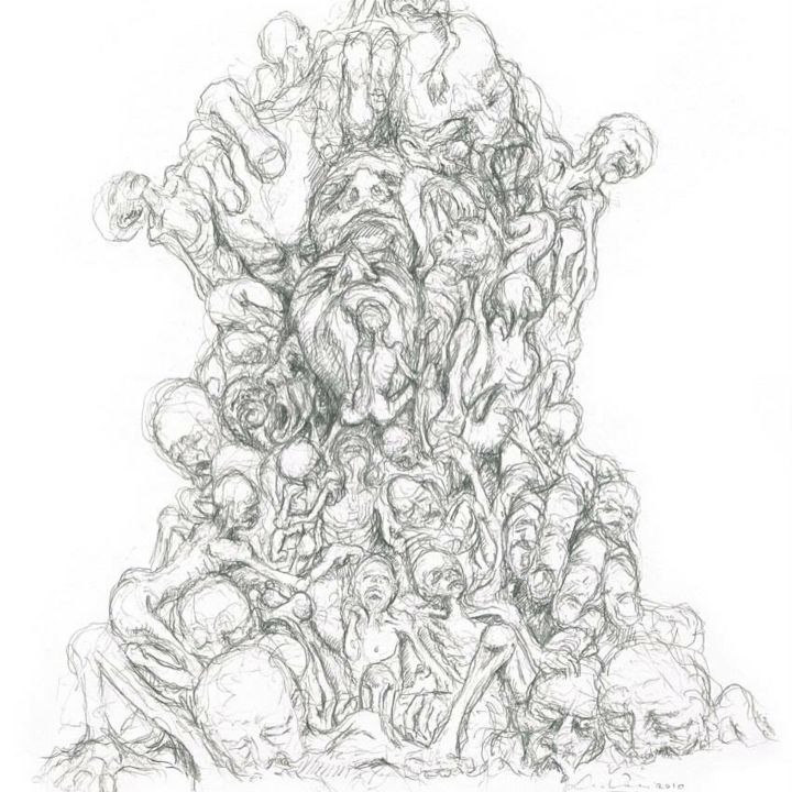 Tekening getiteld "Sketch Humanity Hol…" door Lex Veen, Origineel Kunstwerk, Potlood