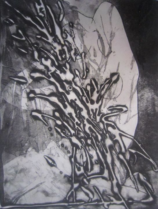 Obrazy i ryciny zatytułowany „Expression” autorstwa Ley Fen, Oryginalna praca, Akwaforta