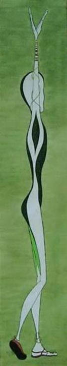 Painting titled "Tall" by Leyla Kale, Original Art,