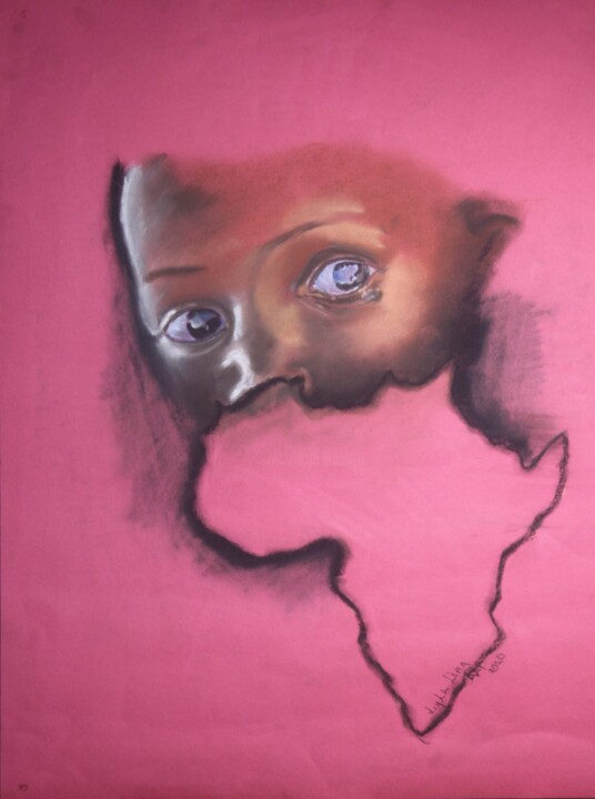 Dessin intitulée "Les larmes silencie…" par Leyla Lima, Œuvre d'art originale, Pastel