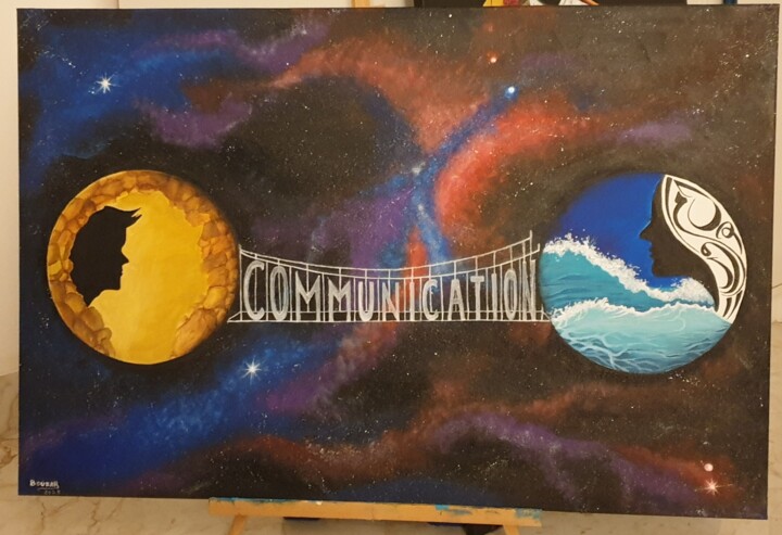 Painting titled "Venus and Mars" by Laila Bouzarwal, Original Artwork, Acrylic