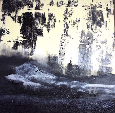 Pittura intitolato "SPECTRE BLANC" da Leylane Ferret, Opera d'arte originale, Olio Montato su Telaio per barella in legno