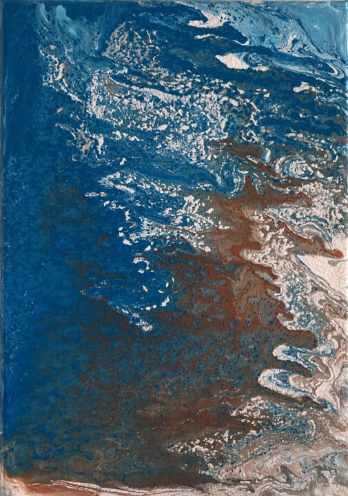 Painting titled "Earth and Water" by L. F. Q. B. (Le Feu Qui Brule), Original Artwork, Acrylic