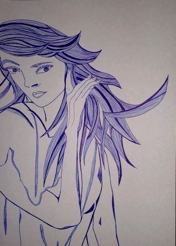 Desenho intitulada "Wild Lady" por L. F. Q. B. (Le Feu Qui Brule), Obras de arte originais, Canetac de aerossol