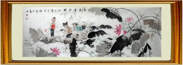 Pittura intitolato "李保平书画4" da Li Baoping, Opera d'arte originale