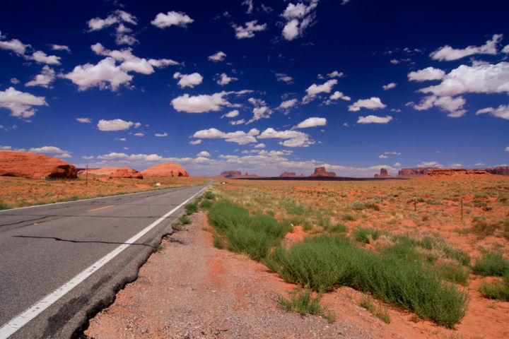 Fotografie mit dem Titel "Road in Utah" von Dominik Feil, Original-Kunstwerk, Light Painting