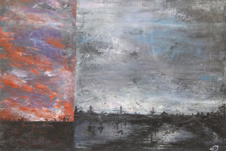 Pittura intitolato "Landscape" da Lia, Opera d'arte originale, Altro