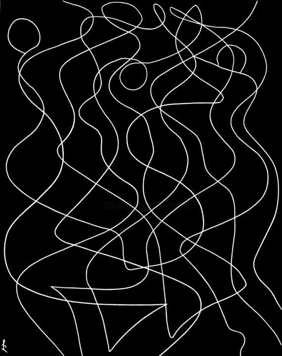 Картина под названием "Transcendence" - Lia Chechelashvili, Подлинное произведение искусства, Маркер Установлен на картон