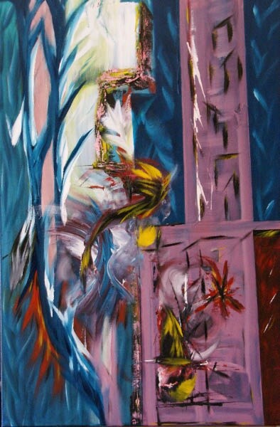 Peinture intitulée "Gratte Ciel / 82" par Liam G Déziel, Œuvre d'art originale, Huile