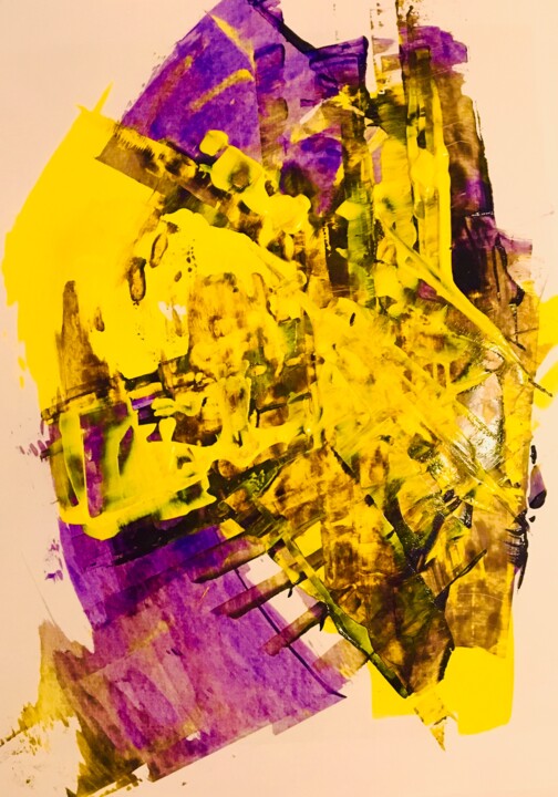 Картина под названием "Yellow California" - Liam Thompson, Подлинное произведение искусства, Акрил