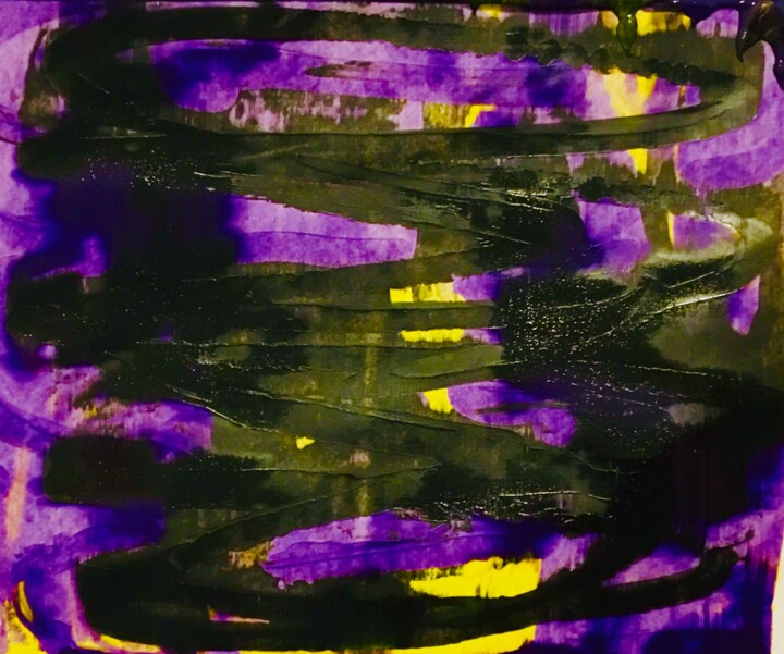 Peinture intitulée "Purple passion" par Liam Thompson, Œuvre d'art originale, Acrylique