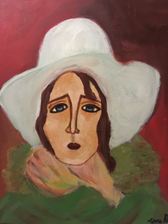 Pittura intitolato "Omaggio a Modigliani" da Liana Branzas, Opera d'arte originale, Acrilico