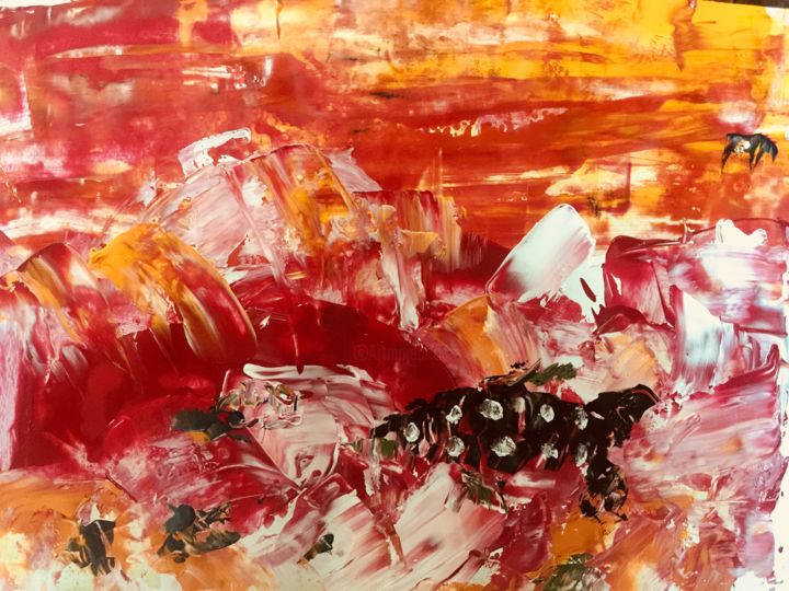 Pittura intitolato "RED SEA" da Liana Branzas, Opera d'arte originale
