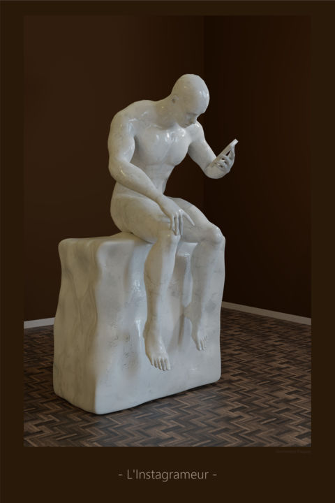 Digital Arts titled "L'Instagrameur" by Dominique Paquay, Original Artwork, 3D Modeling
