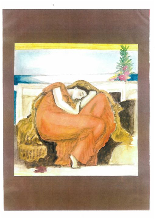 Pittura intitolato "untitled-2018050215…" da Irene Stoyan, Opera d'arte originale, Acquarello
