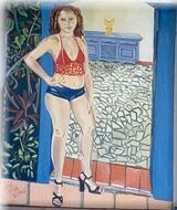 Pintura intitulada "Maria" por Licia Ferreira, Obras de arte originais