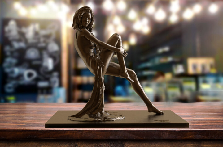 Sculpture titled "Sensual woman sculp…" by Licia Trobia, Original Artwork, Resin