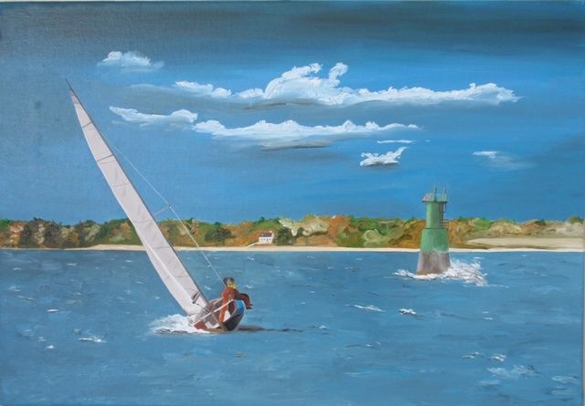 Peinture intitulée "REGATE SUR LE GOLFE…" par Lick, Œuvre d'art originale