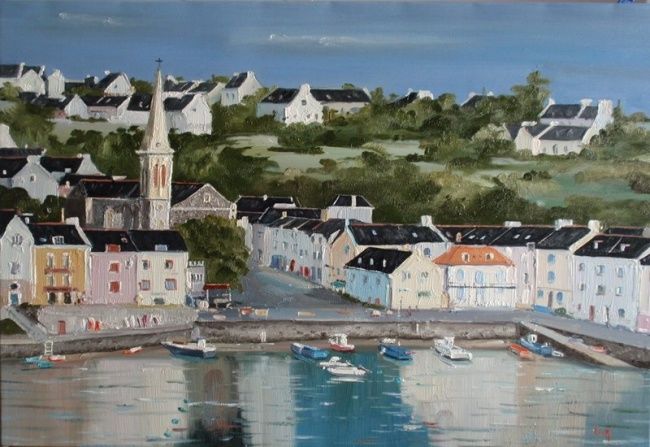 Painting titled "BELLE ILE - SAUZON" by Lick, Original Artwork