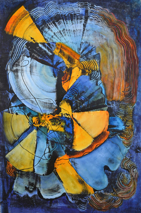 Painting titled "Taneczny wir" by Anna Forycka- Putiatycka, Original Art, Other