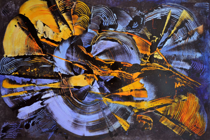 Painting titled "Taniec z motylem IV" by Anna Forycka- Putiatycka, Original Art, Monotype
