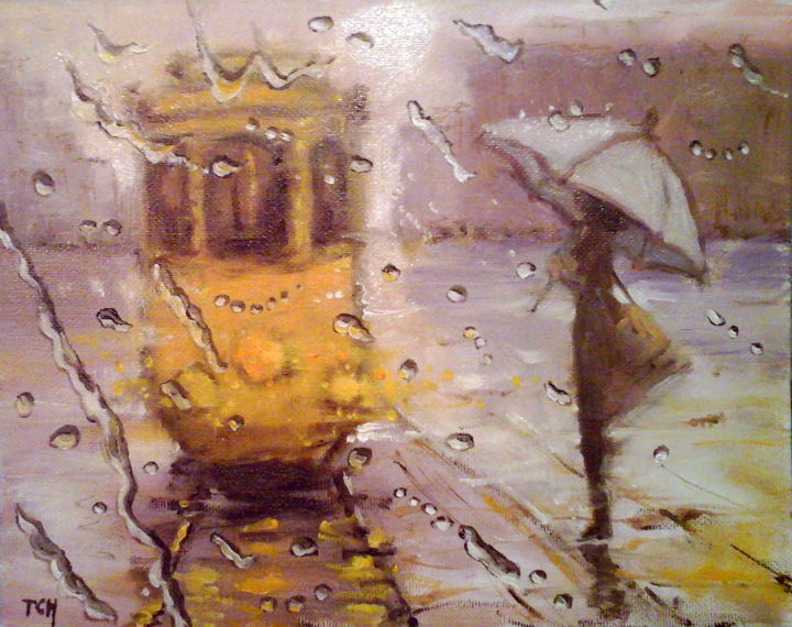 Картина под названием "Incontro" - Lidia Tchoumakova, Подлинное произведение искусства, Масло