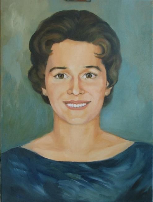 Peinture intitulée "Portrait de Mme Cou…" par Lyria, Œuvre d'art originale