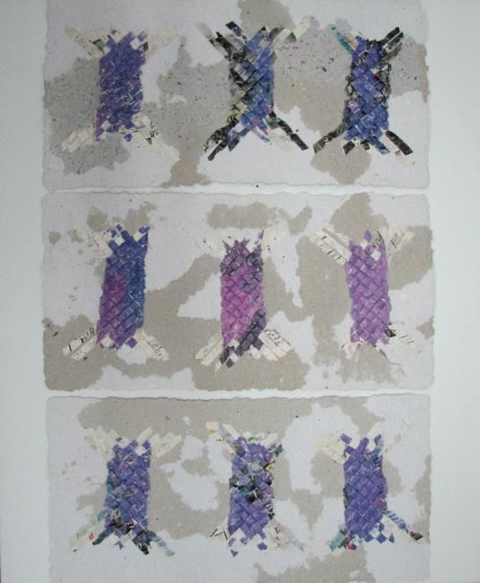 Art textile intitulée "Rithmes" par Lyria, Œuvre d'art originale