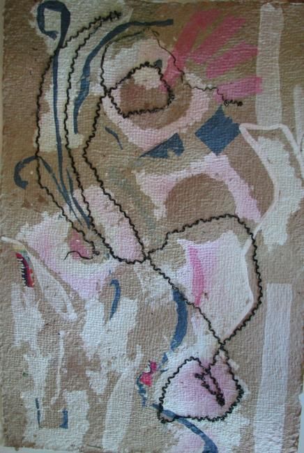 Textile Art titled "Composition" by Lyria, Original Artwork