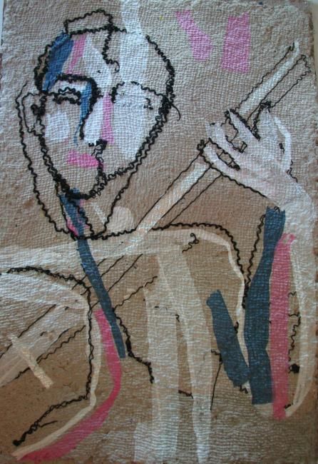 Arte textil titulada "Trubadur" por Lyria, Obra de arte original