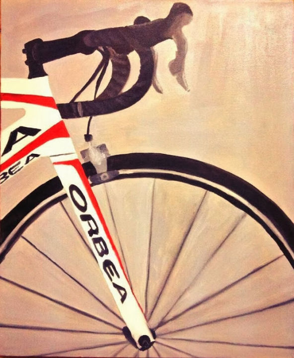 Painting titled "Bicicleta" by Rocío Carrasco Hidalgo, Original Artwork