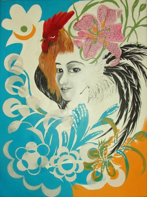 Malerei mit dem Titel "Sem titulo" von Carolina Moura, Original-Kunstwerk, Öl