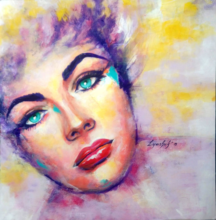 Painting titled "Lizy" by Tamara Ly, Original Artwork, Acrylic