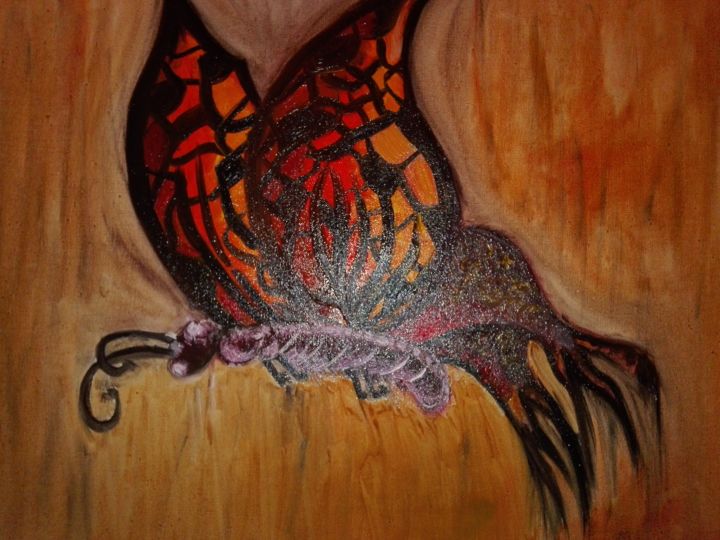Painting titled "Butterfly" by Mline, Original Artwork