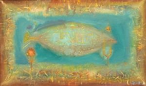 Schilderij getiteld "fish" door Joy Dorothea, Origineel Kunstwerk