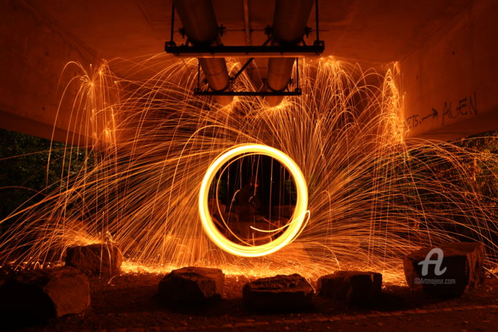 Photography titled "Fire Gate" by Dominik Olp, Original Artwork, Non Manipulated Photography