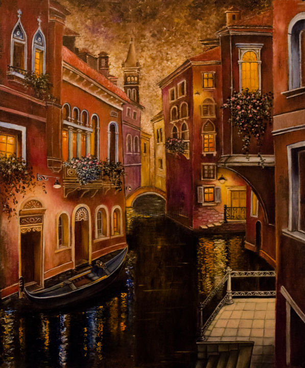 Картина под названием "Лето в Венеции" - Liliya Gorskaya, Подлинное произведение искусства, Масло
