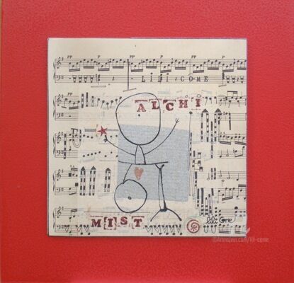 Collages intitulée "Série musique porté…" par Lili Come, Œuvre d'art originale, Collages