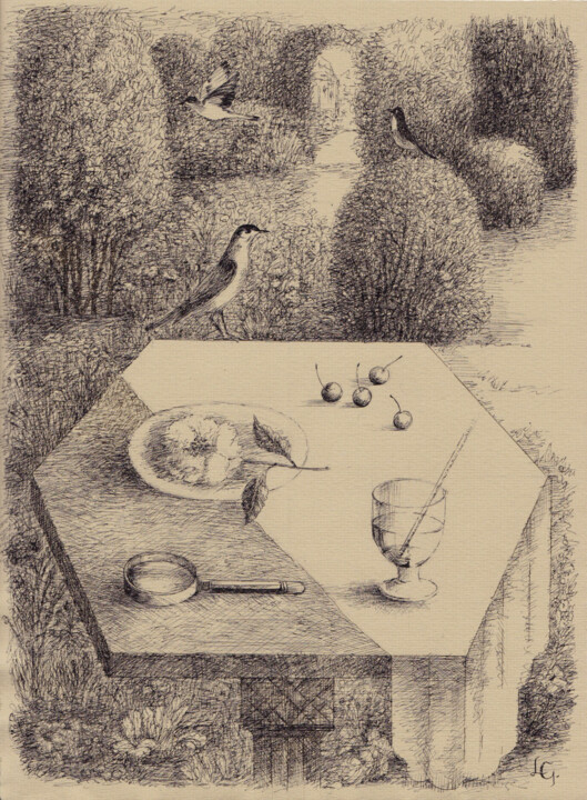 Σχέδιο με τίτλο "Eine Erinnerung an…" από Lili Gräfenstein, Αυθεντικά έργα τέχνης, Μελάνι