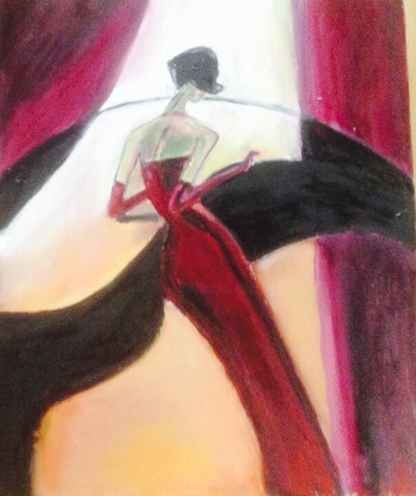 Painting titled "Chanteuse de jazz" by Lili Marais, Original Artwork