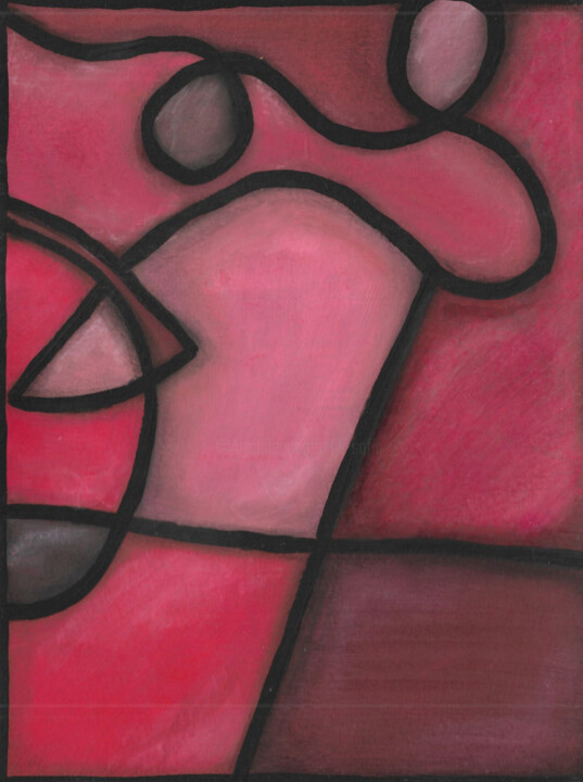 Malerei mit dem Titel "Chicleta" von Lili Sofía, Original-Kunstwerk, Acryl