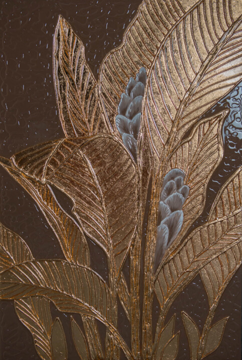 Картина под названием "Цветение в тропиках" - Лилия Шагалиева (LI MILNE), Подлинное произведение искусства, Акрил