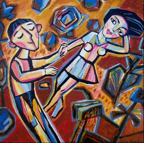 Painting titled "Dansing power" by Lilia Varetsa, Original Artwork