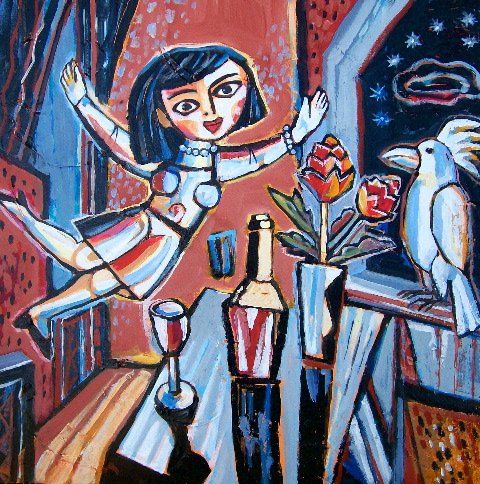 Malerei mit dem Titel "My Wonderful night" von Lilia Varetsa, Original-Kunstwerk