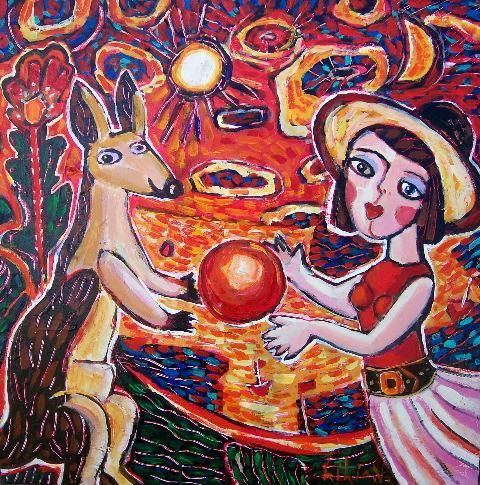 Malerei mit dem Titel "You and Me and sun…" von Lilia Varetsa, Original-Kunstwerk