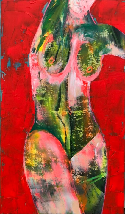 Peinture intitulée "Nude" par Lilian Frohn, Œuvre d'art originale, Acrylique